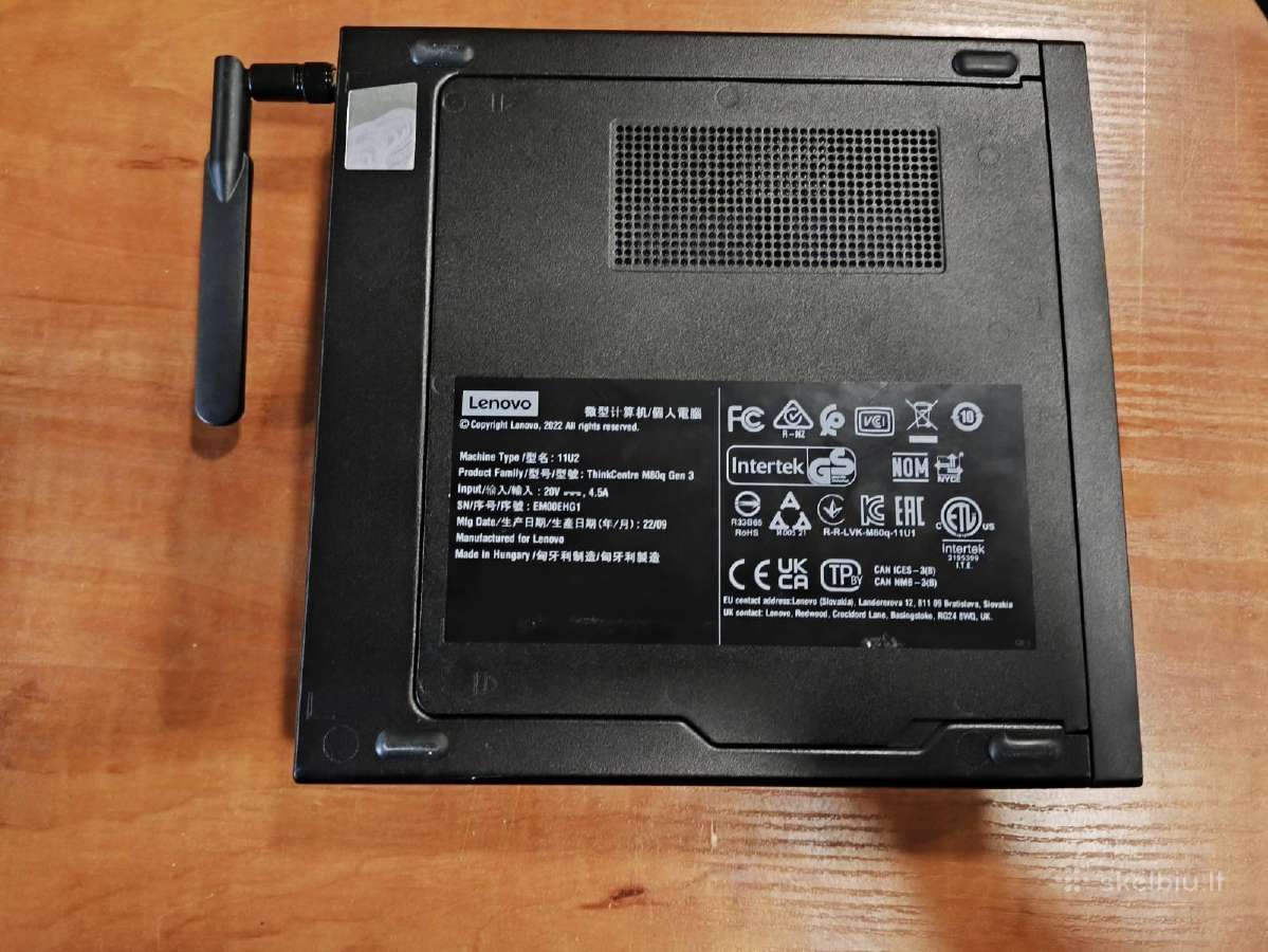 Lenovo Mini Pc I5-12500t 16gb Ddr5 256gb SSD, WiFi - nuotraukos Nr. 3