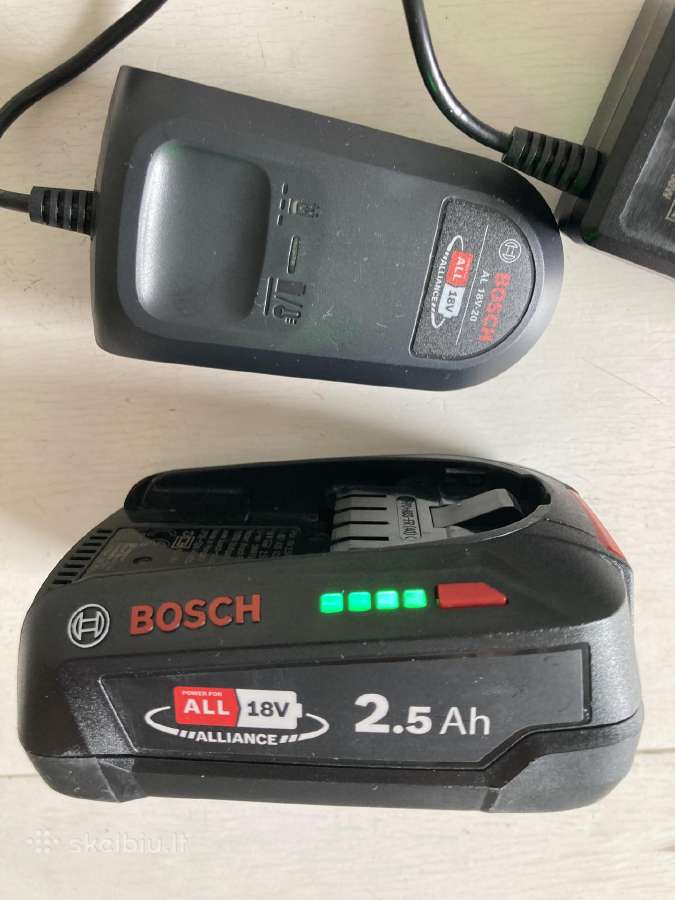 Bosch 18v 2,5 Ah akumuliatorius - nuotraukos Nr. 2