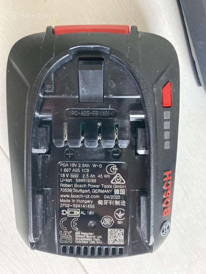 Bosch 18v 2,5 Ah akumuliatorius - nuotraukos Nr. 5