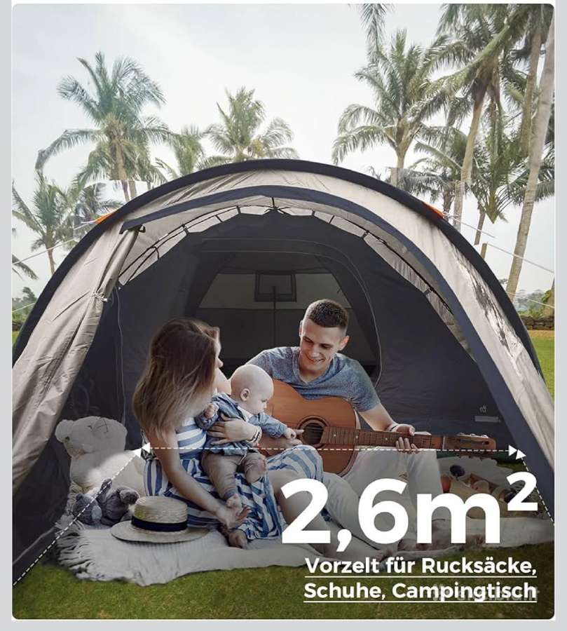 Kingcamp 3–4 vietų palapinė su prieangiu - nuotraukos Nr. 7