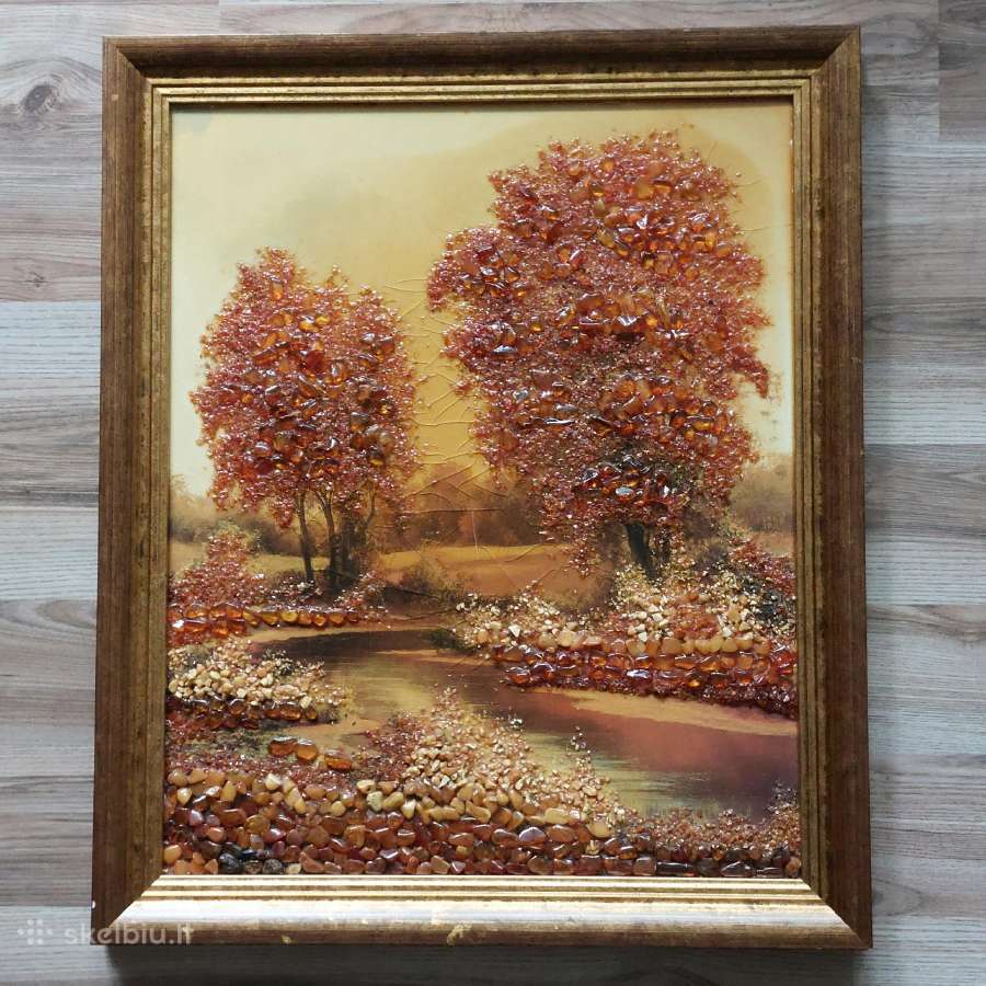 Didelis gintarinis paveikslas ( 57 cm. x 47 cm. ) - nuotraukos Nr. 5