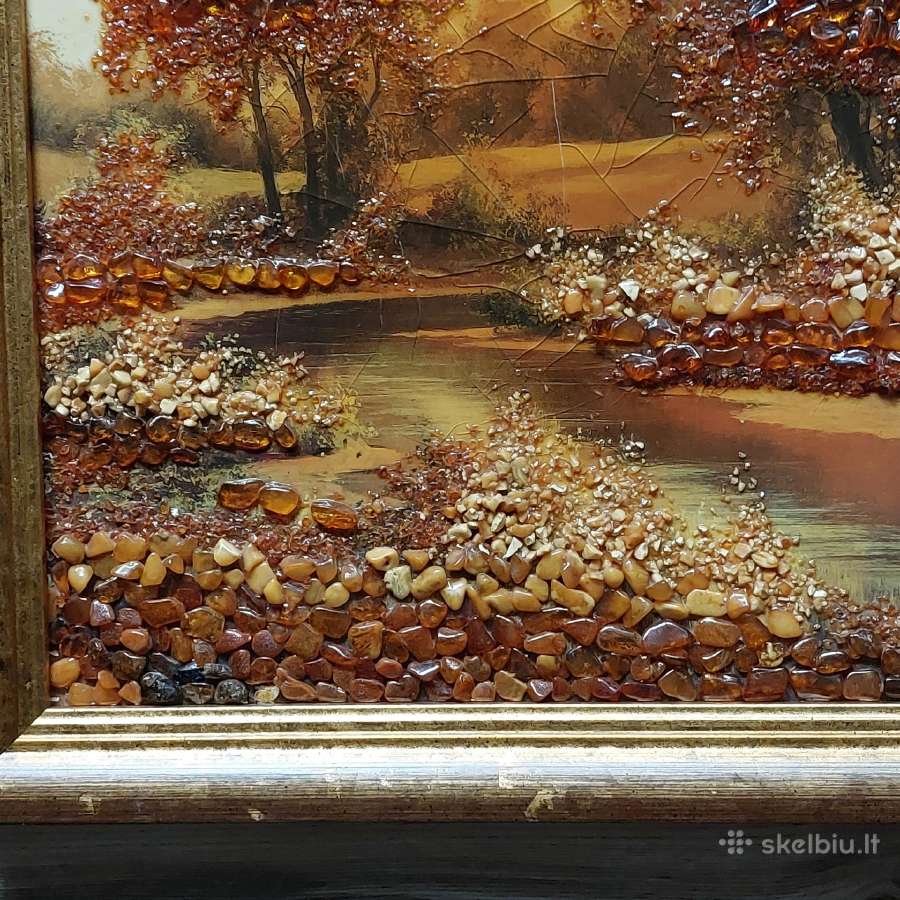 Didelis gintarinis paveikslas ( 57 cm. x 47 cm. ) - nuotraukos Nr. 12