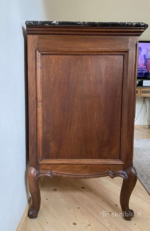 Elegantiška vintažinė komoda su marmuro stalviršiu - nuotraukos Nr. 9
