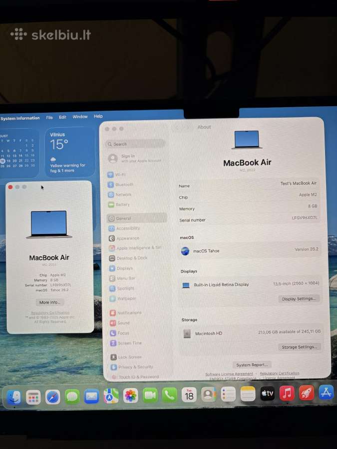 Apple MacBook Air M2 - nuotraukos Nr. 6