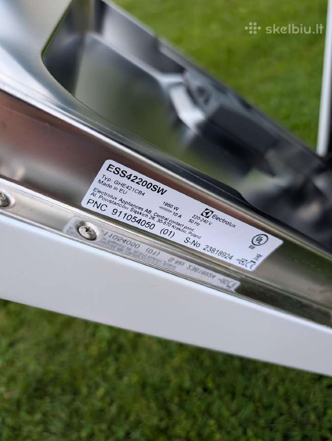 Parduodama Electrolux Ess42200sw indaplovė - nuotraukos Nr. 3