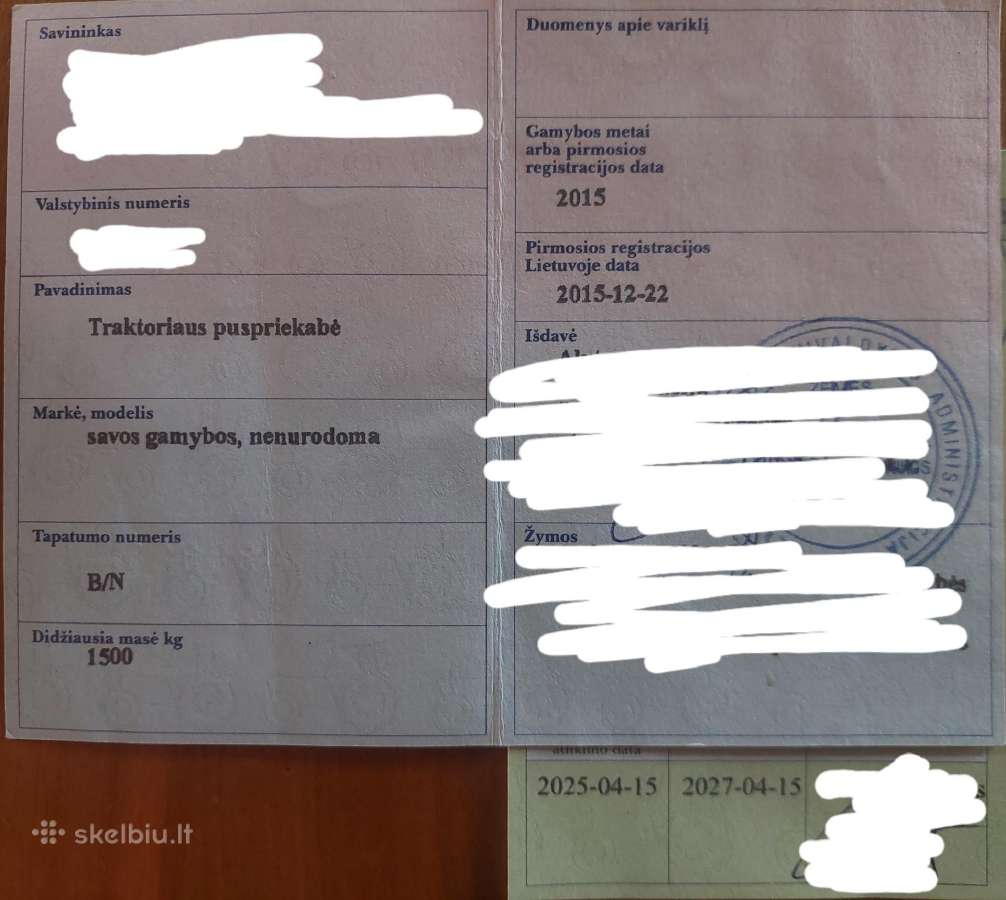 Savos g. traktorines automobilines nefotografuotos - nuotraukos Nr. 36