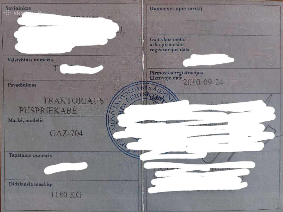 Savos g. traktorines automobilines nefotografuotos - nuotraukos Nr. 19