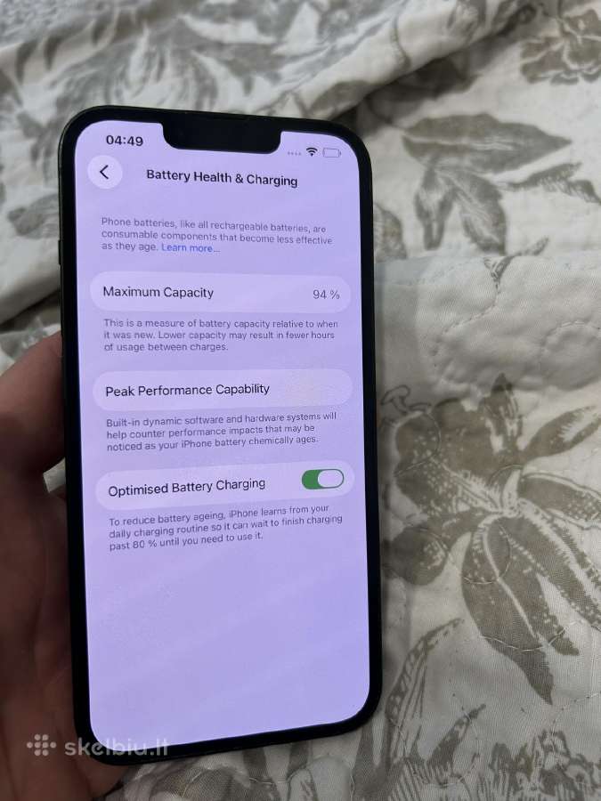 iPhone 13 128gb baterija 94 - nuotraukos Nr. 5