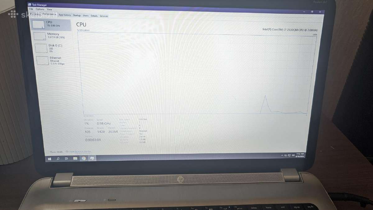 Hp Pavilion dv7 17,3" Core i7 8 GB RAM - nuotraukos Nr. 4