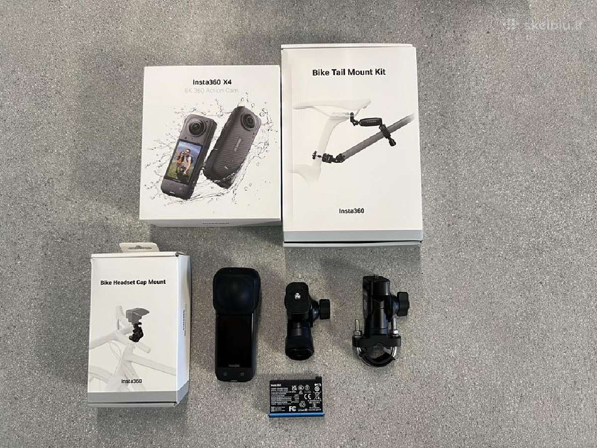 Insta 360 X4 Cycling Kit + 2 baterijos + 256gb - nuotraukos Nr. 4