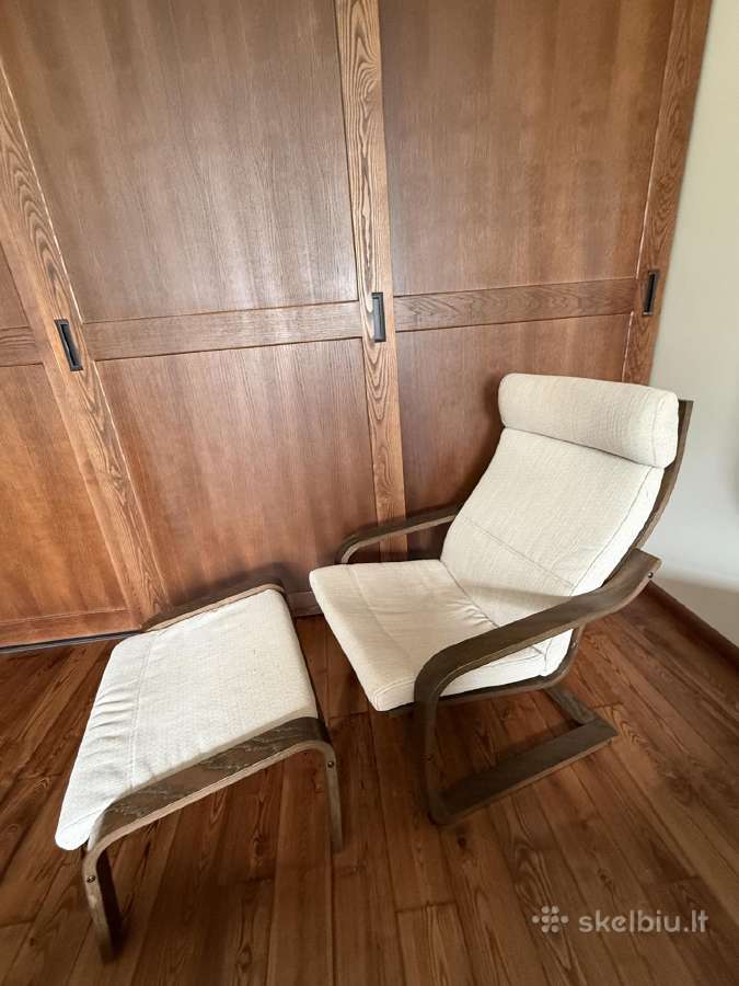 Ikea “poäng“ fotelis su kojų kede 80€“ - nuotraukos Nr. 3