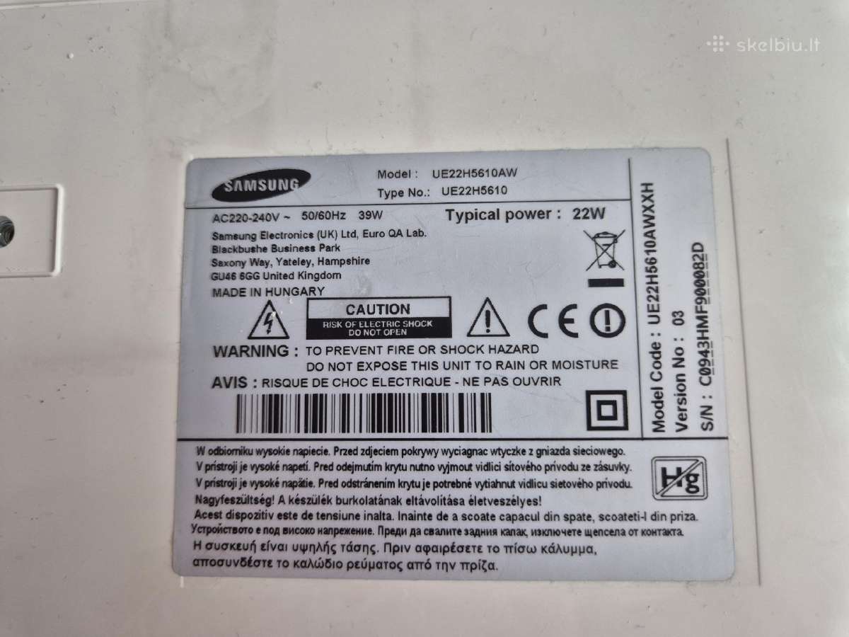 Samsung Ue22h5610aw HD televizorius - nuotraukos Nr. 4
