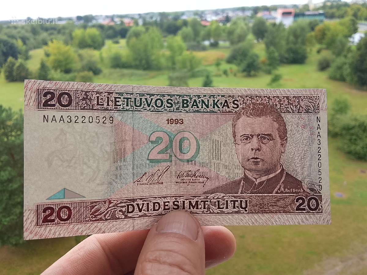 20 litų 1993m. - nuotraukos Nr. 2