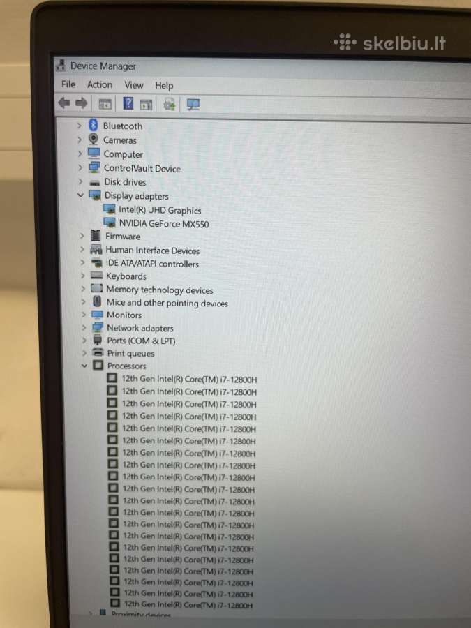 Dell Latitude 5531 i7-12800h 16/32 GB RAM 1tb SSD - nuotraukos Nr. 8