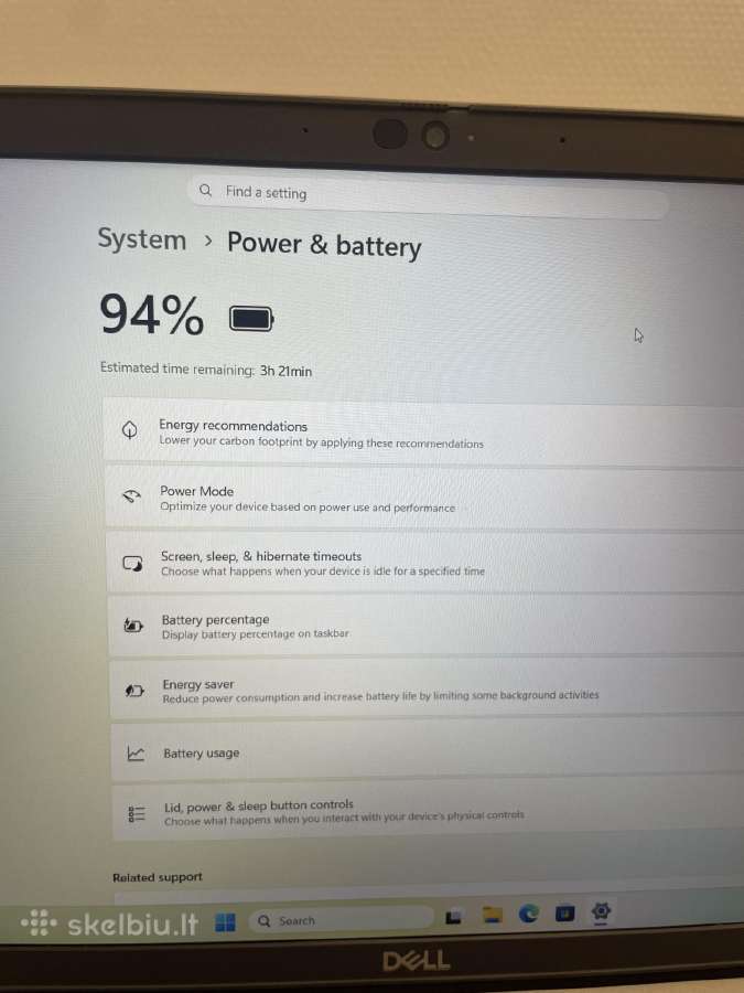 Dell Latitude 5531 i7-12800h 16/32 GB RAM 1tb SSD - nuotraukos Nr. 9