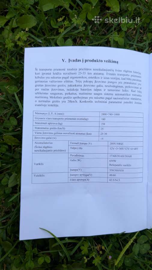 Naujas elektrinis triratis - skuteris M19 - nuotraukos Nr. 16