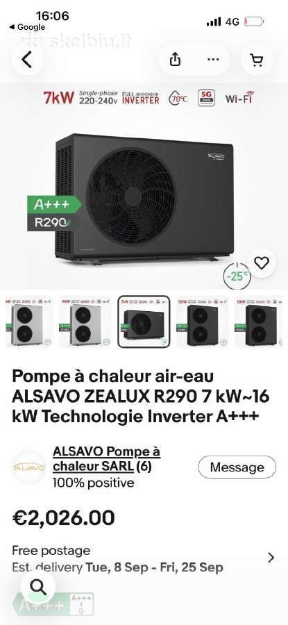 Šilumos siurblys 7kw oras vanduo Monoblokas - nuotraukos Nr. 9