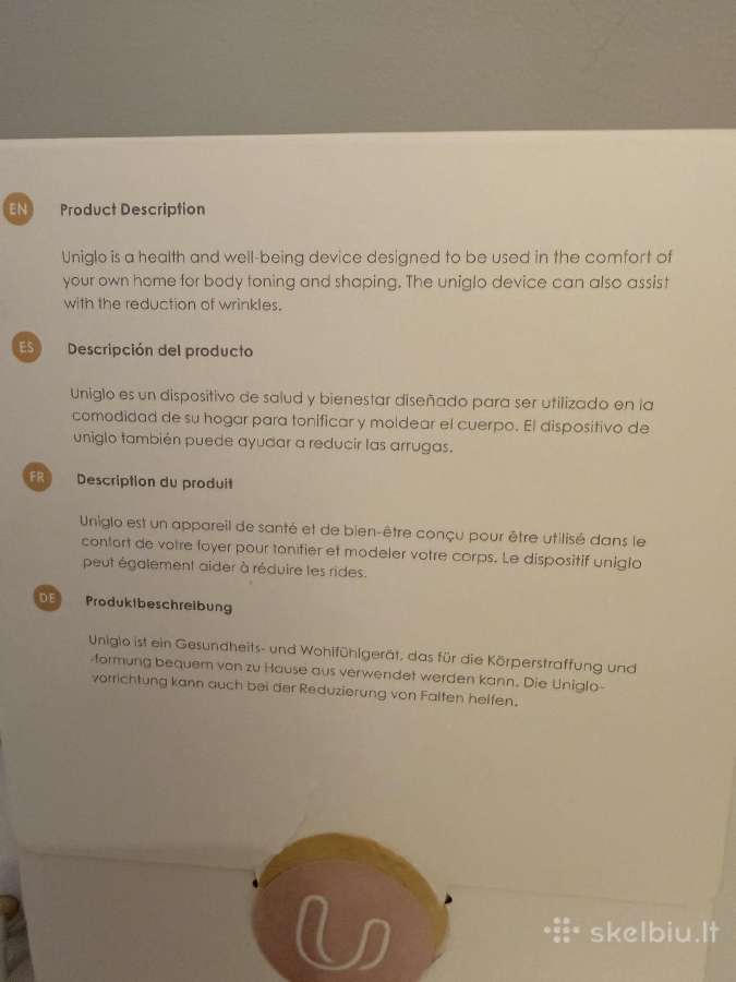 Elektrostimuliatorius veidui ir kūnui Uniglo - nuotraukos Nr. 4