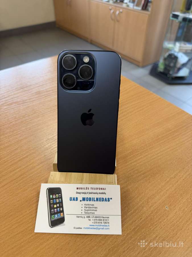iPhone 15 Pro 256gb Blue Kaina 520eur - nuotraukos Nr. 2