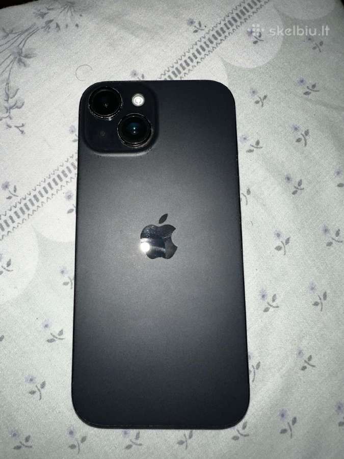 iPhone 15 matte black 128gb 86% battery health - nuotraukos Nr. 2