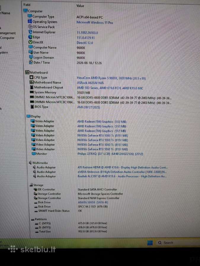 Ryzen 9600x/ Rtx 5060ti/ 32gb Ddr5 - nuotraukos Nr. 8