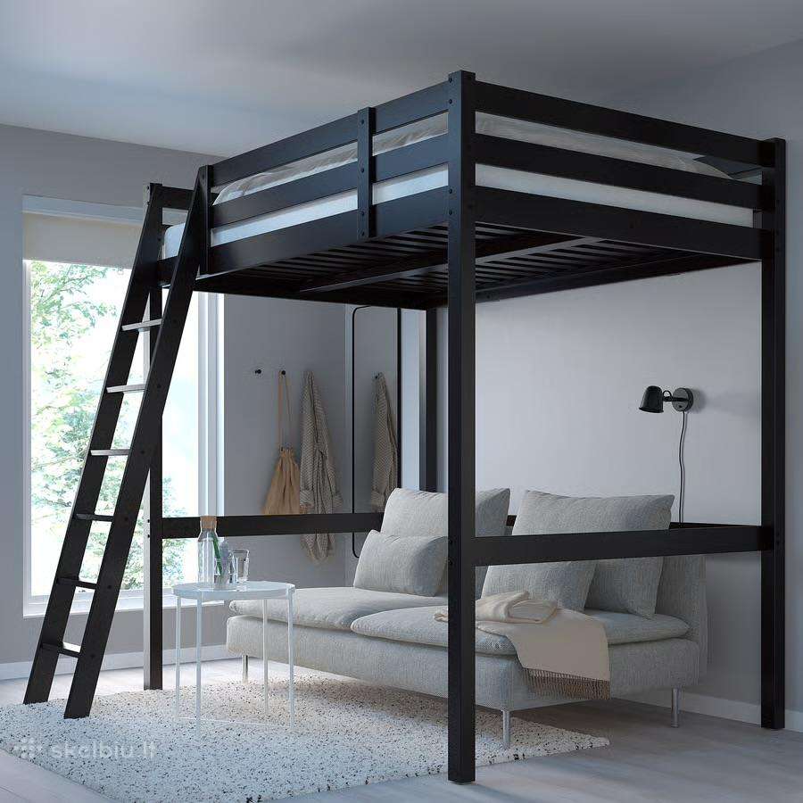 Ikea Stora dvigulė lofto tipo lova su čiužiniu - nuotraukos Nr. 6