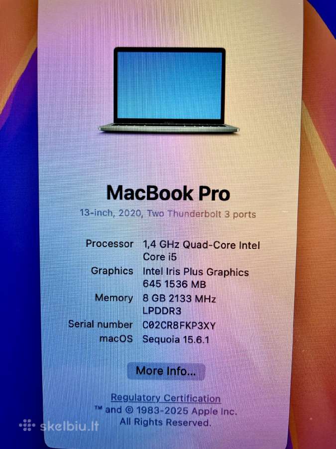 Apple MacBook Pro 13 (2020) - nuotraukos Nr. 2