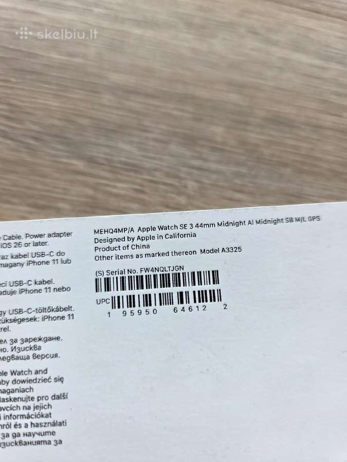 Apple Watch Se 3 GPS 44mm Išmanus laikrodis - nuotraukos Nr. 2