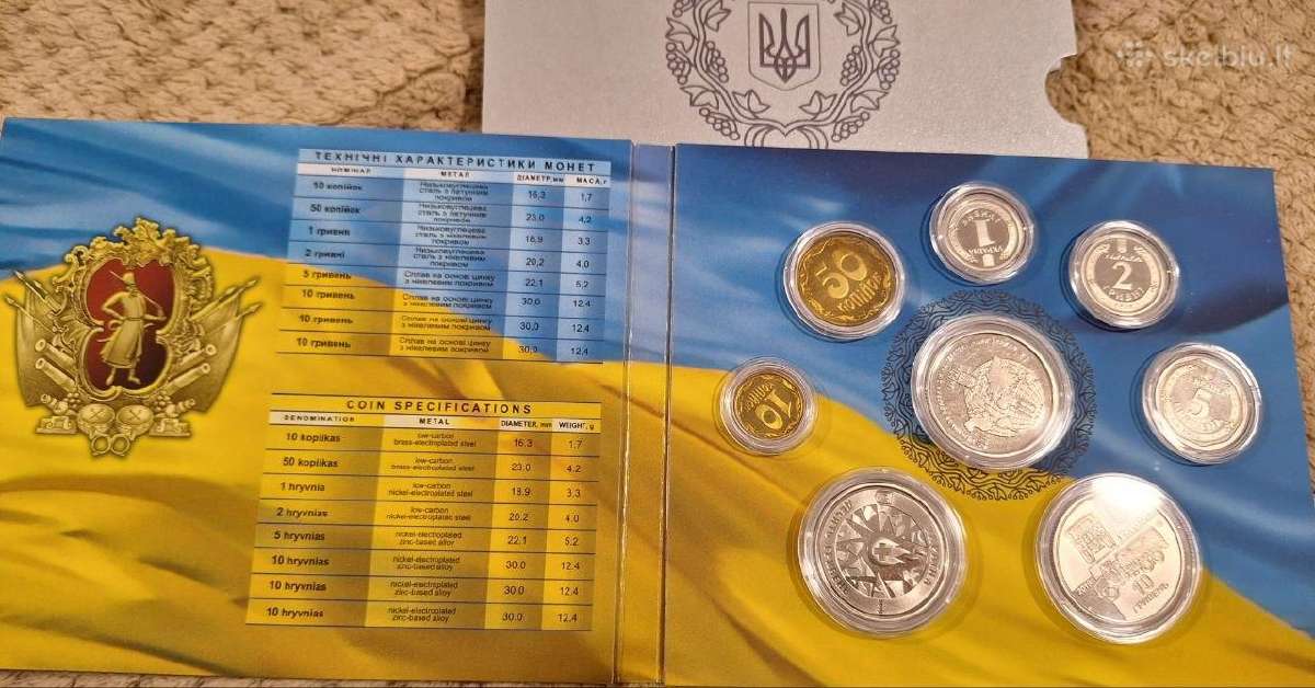2019 m. Ukrainos monetų rinkinys. - nuotraukos Nr. 3