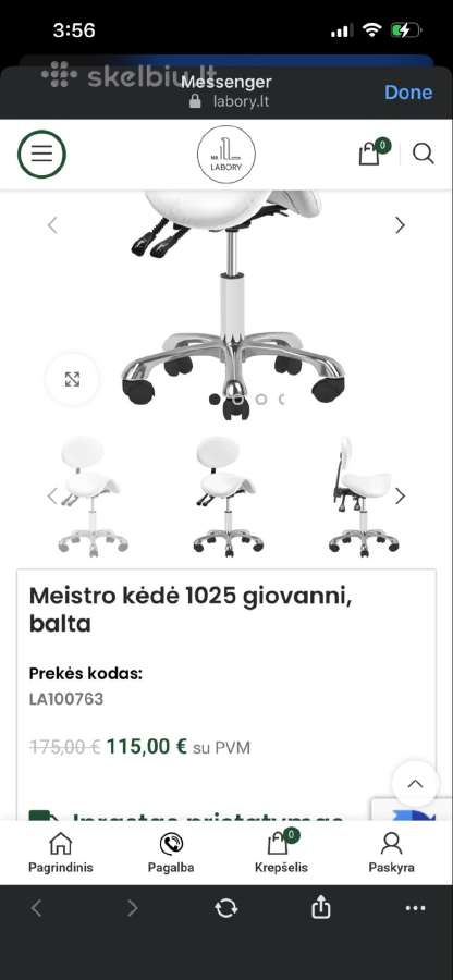 Meistro kėdė 1025 Giovanni, balta - nuotraukos Nr. 4