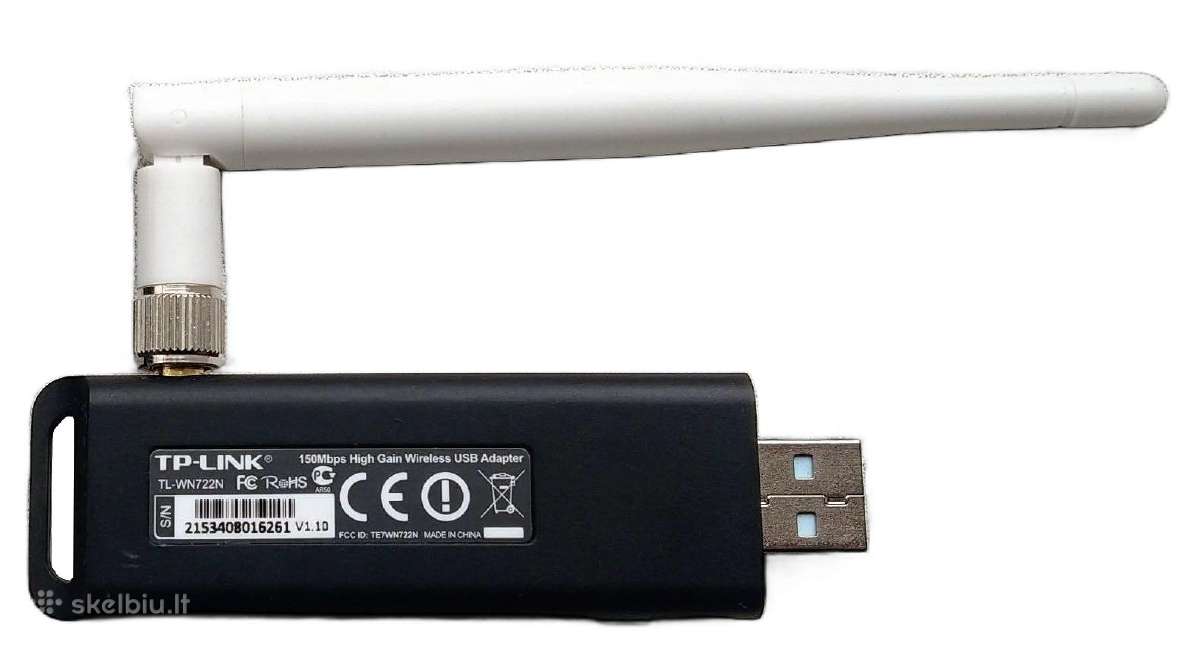Tp-link Tl-wn722n Usb WiFi adapteris v1.10 - nuotraukos Nr. 4