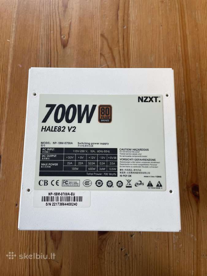 Parduodu maitinimo saltini Nzxt 700w - nuotraukos Nr. 2