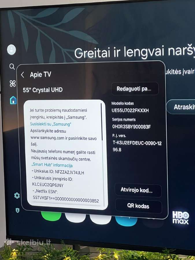 Samsung 55 Televizorius - nuotraukos Nr. 3