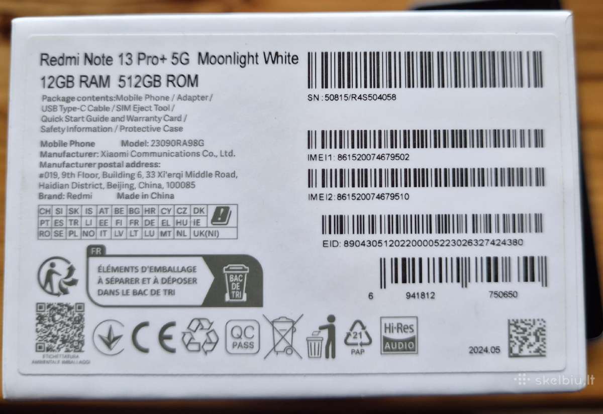 Xiaomi Redmi Note 13 pro+ 5G - nuotraukos Nr. 6