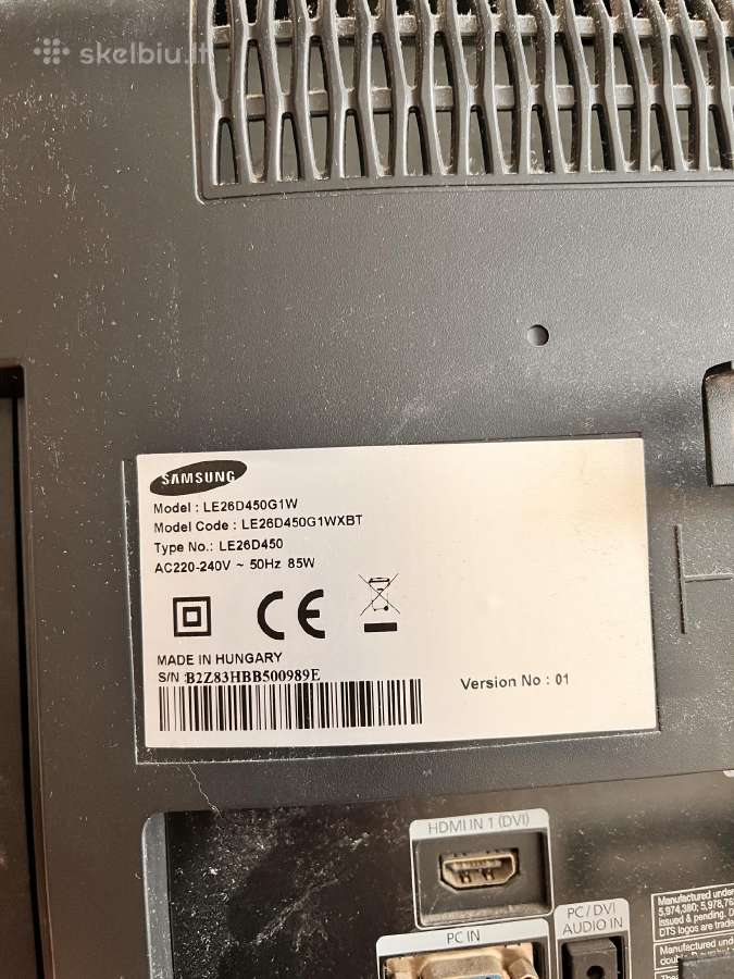 Televizorius Samsung Le26d450g1w - nuotraukos Nr. 2