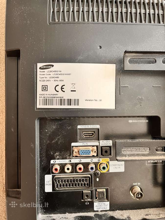 Televizorius Samsung Le26d450g1w - nuotraukos Nr. 3