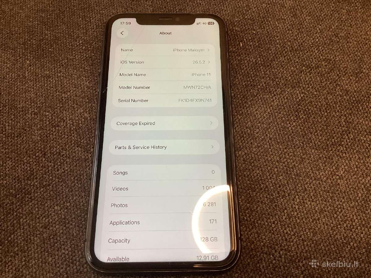 iPhone 11 128gb Dual Sim / 2 fizinės Sim kortelės - nuotraukos Nr. 6