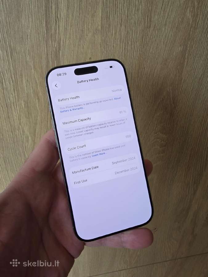 Apple iPhone 16 Pro, 128gb Natural Titanium - nuotraukos Nr. 8