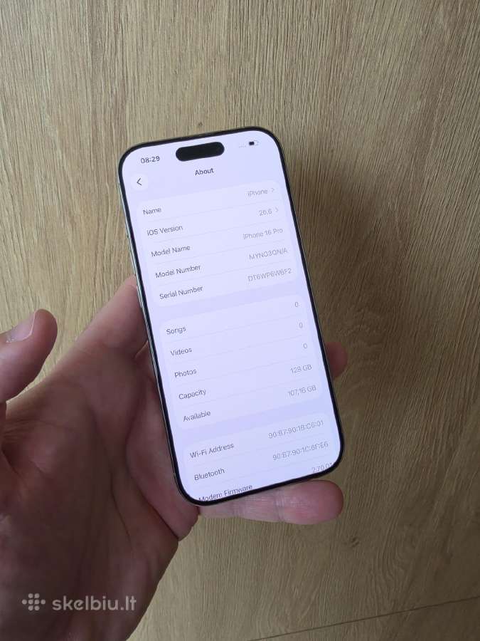 Apple iPhone 16 Pro, 128gb Natural Titanium - nuotraukos Nr. 9