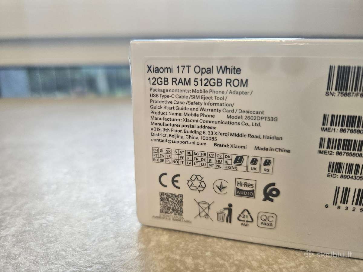 Naujas Xiaomi 17t 512 GB baltas telefonas - nuotraukos Nr. 2