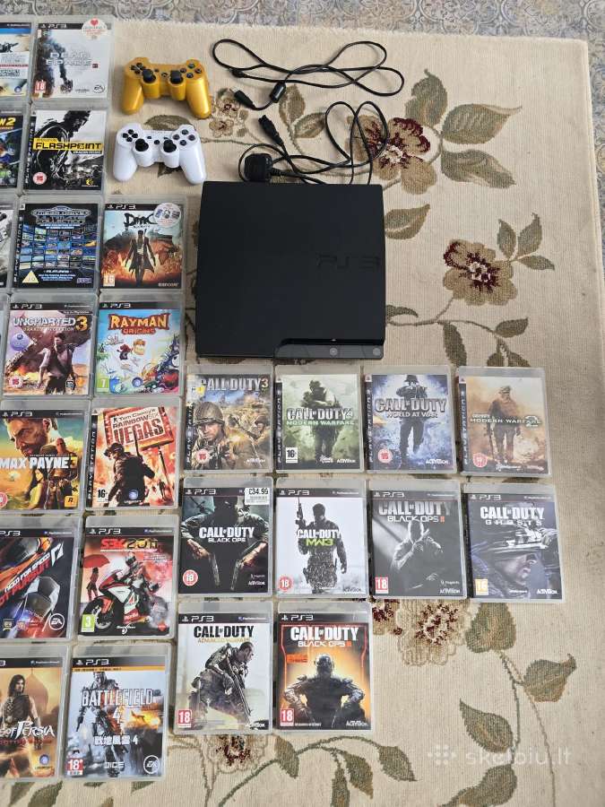 PS3 su dviem pulteliais ir 50 žaidimų - nuotraukos Nr. 3