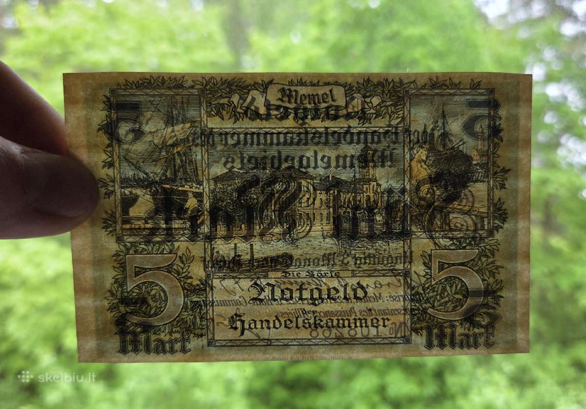 5 mark 1922 Memel Klaipėda - nuotraukos Nr. 3