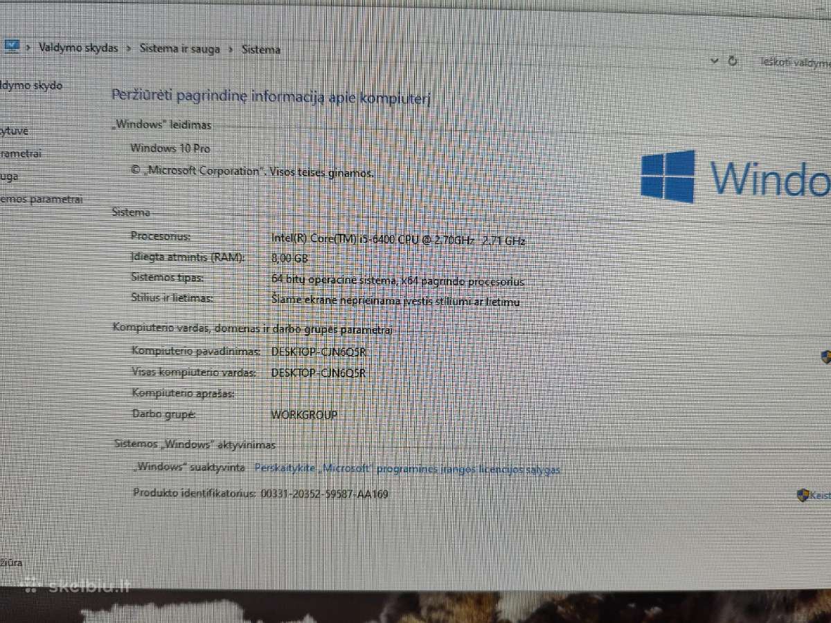Lenovo M800z All-in-one i5-6400 / 16 GB RAM / 256 - nuotraukos Nr. 5