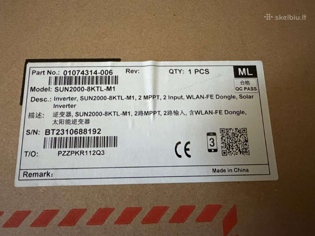 Huawei hibridinis inverteris 8kw Sun2000-8ktl-m1 - nuotraukos Nr. 3