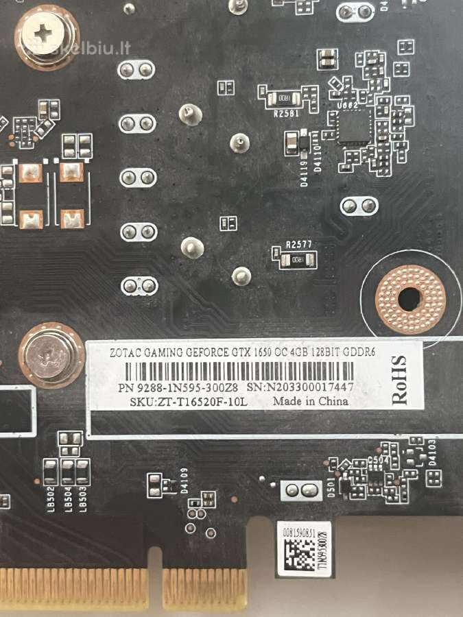 Zotac 1650 + R3 3100 - nuotraukos Nr. 2