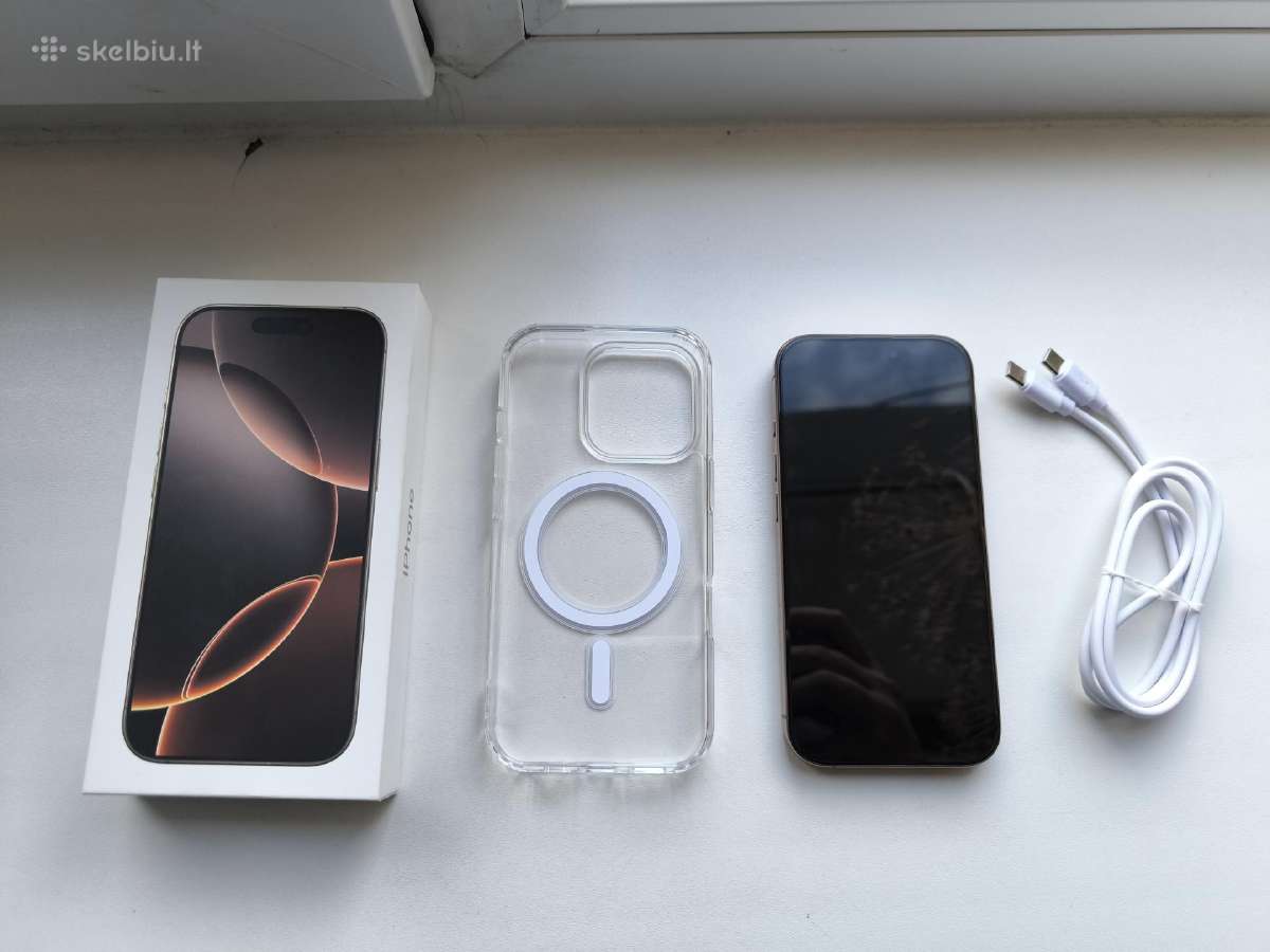 iPhone 16 pro 128gb 90% Desert Titanium - nuotraukos Nr. 9