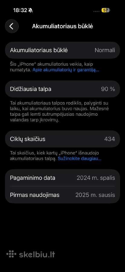iPhone 16 pro 128gb 90% Desert Titanium - nuotraukos Nr. 10