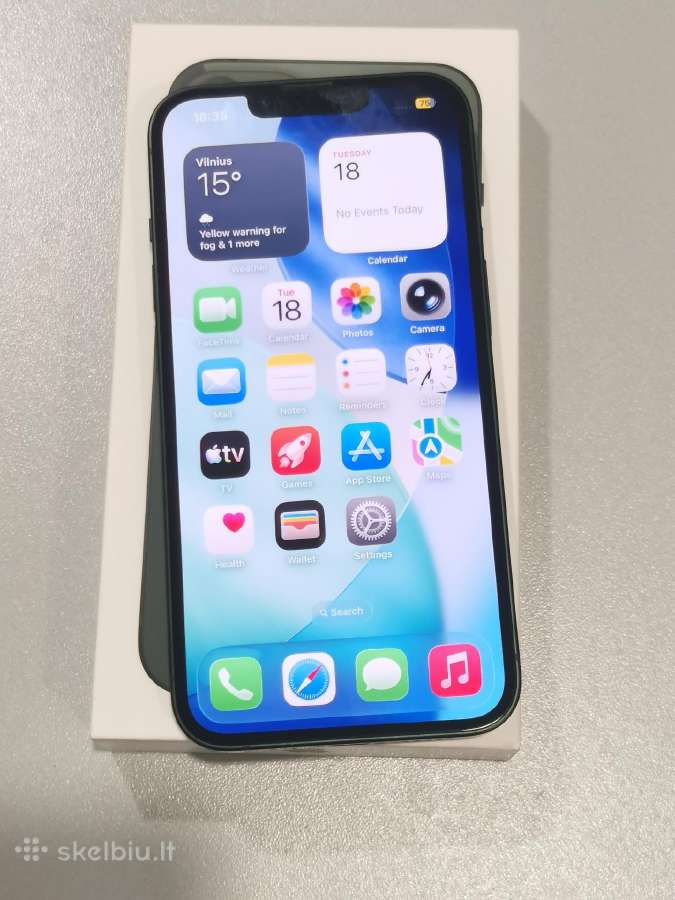 iPhone 13 128gb zalias - nuotraukos Nr. 2