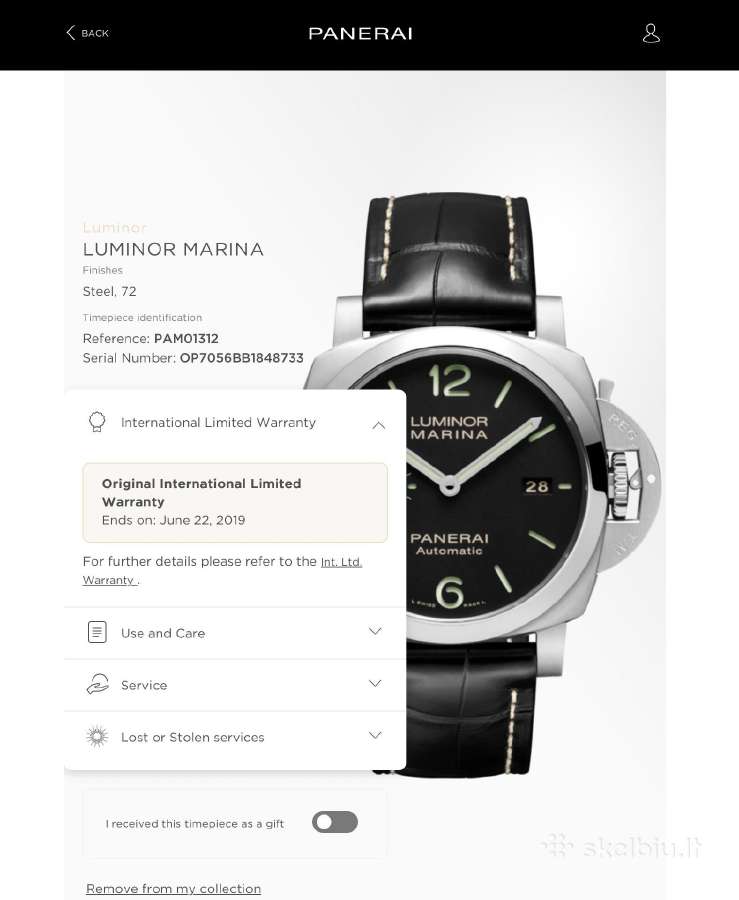 Parduodu laikrodi Panerai Luminor Marina - nuotraukos Nr. 6