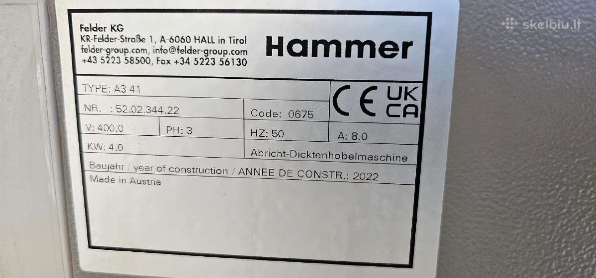 Leistuvinės-reismusinės staklės Hammer A3-41 - nuotraukos Nr. 16
